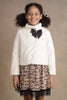 One Friday Kids Girls White Fur Jacket