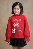 One Friday Kids Girls Red Solid Top