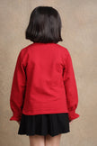 One Friday Kids Girls Red Solid Top