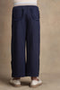 One Friday Kids Girls Navy Blue Solid Trouser