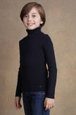 One Friday Kids Boys Navy Blue Solid Jumper