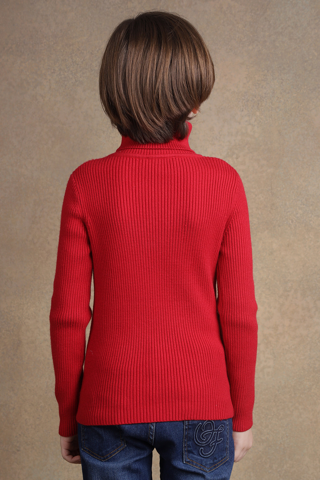 One Friday Kids Boys Red Solid Jumper