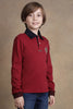 One Friday Kids Boys Burgundy Solid T-shirt