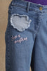 One Friday Kids Girls Blue Denim Flared Jeans