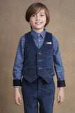 One Friday Kids Boys Blue Waist Coat