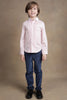 One Friday Kids Boys Soft Pink Full Sleeves Cotton Shirt