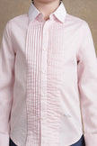 One Friday Kids Boys Pink Solid Shirt