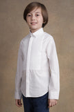 One Friday Kids Boys White Solid Shirt