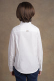 One Friday Kids Boys White Solid Shirt