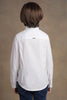 One Friday Kids Boys White Solid Shirt