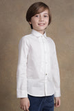 One Friday Boys White Full Sleeves Collared Shirt