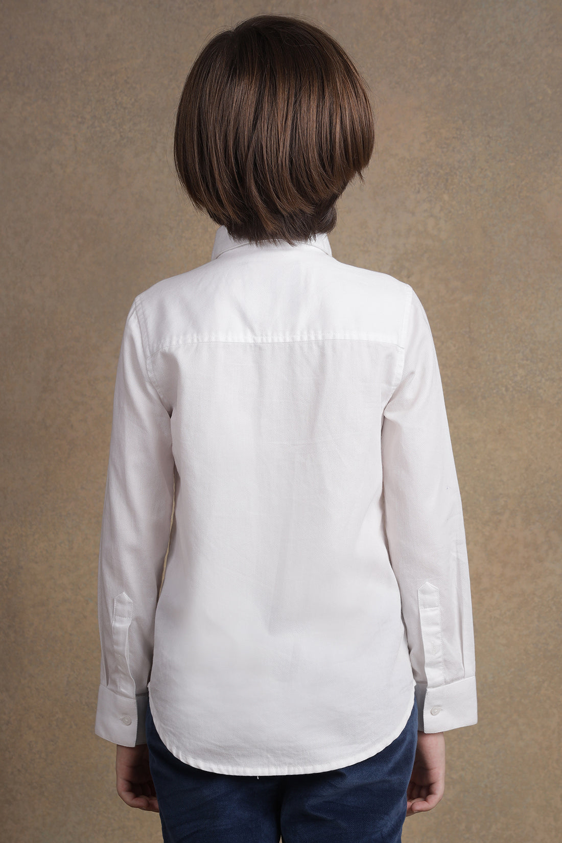 One Friday Boys White Full Sleeves Collared Shirt