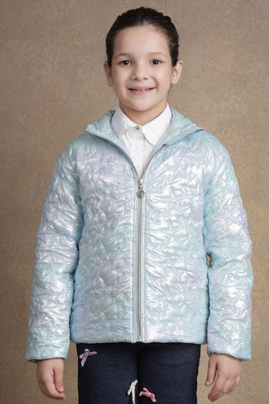 One Friday Kids Girls embedded Stars Bomber Jacket