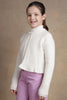 One Friday Baby Girls Off White Solid Cardigan