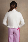 One Friday Baby Girls Off White Solid Cardigan