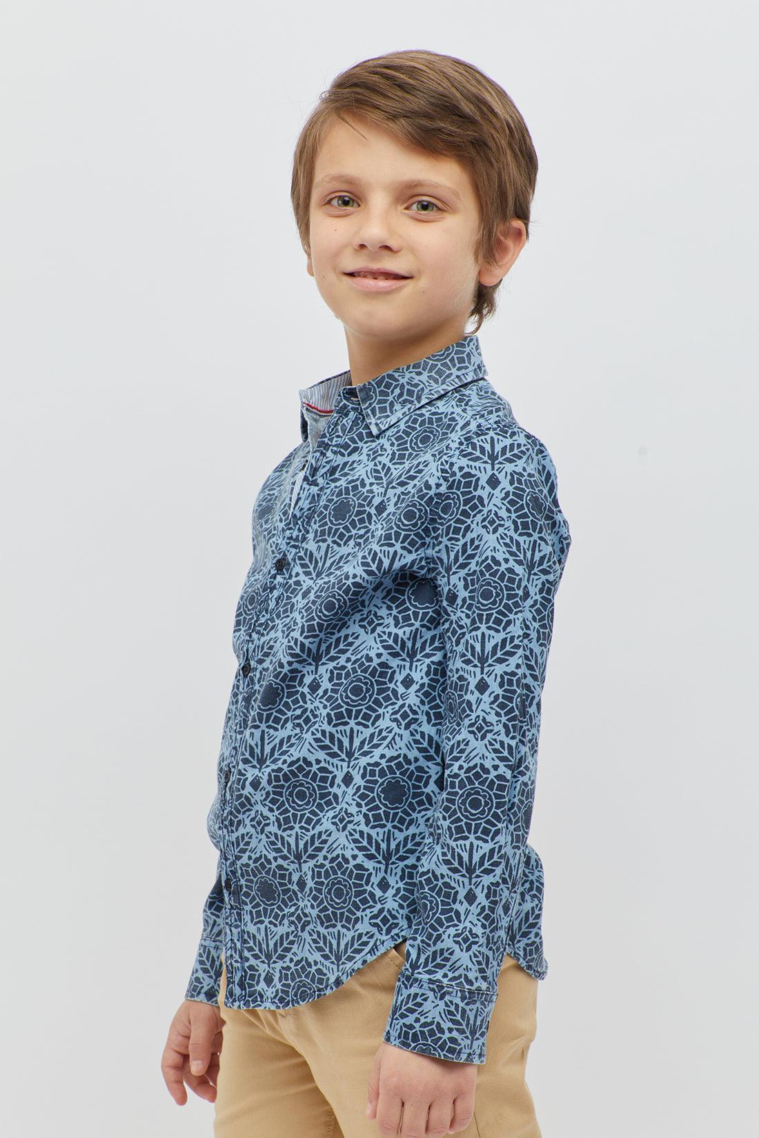 One Friday Blue Pattern Shirt - One Friday World