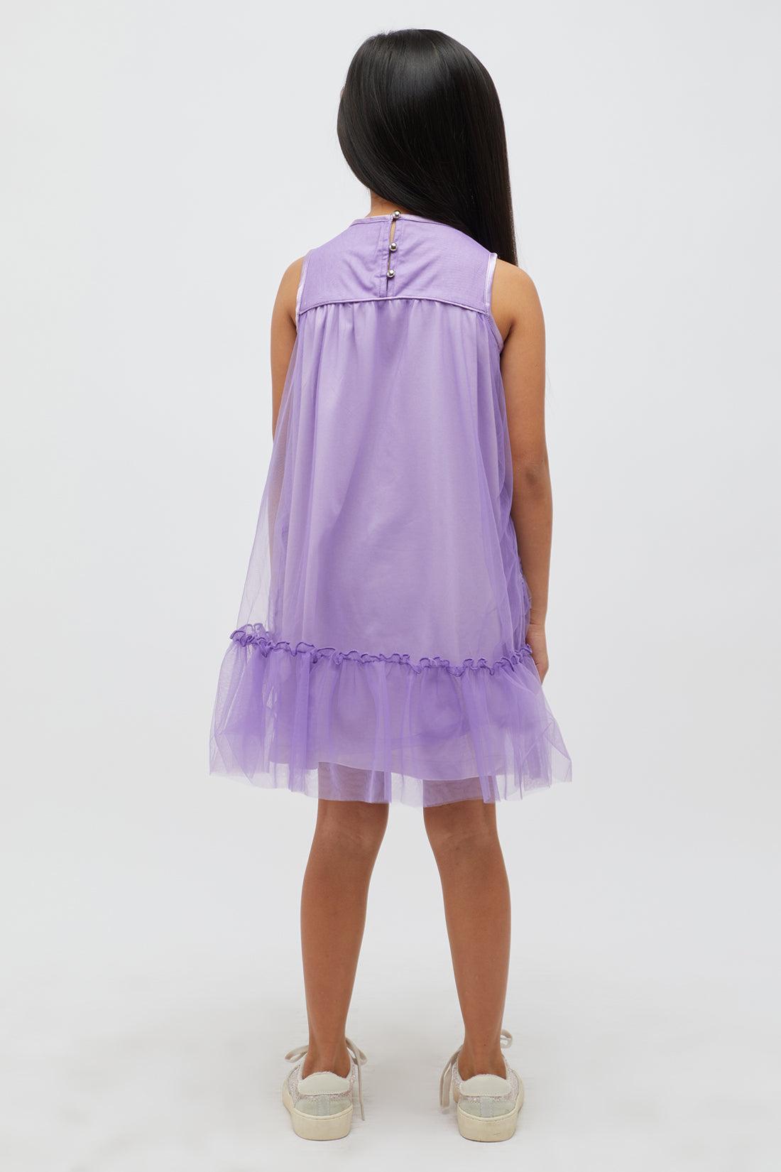 One Friday Girls Purple Summer Dress - One Friday World