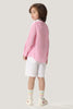 One Friday Boys Pink & White Striped Cotton Shirt