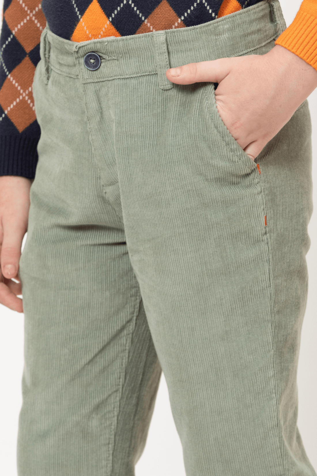 One Friday Varsity Chic Sage Green Adventure Trousers for Boys - One Friday World