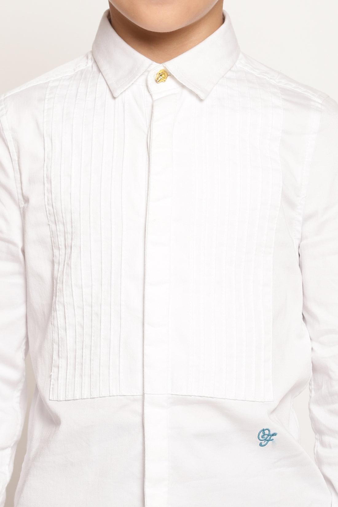 One Friday White Solid Shirt - One Friday World