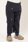 One Friday Baby Boys Blue Embroidered Trouser