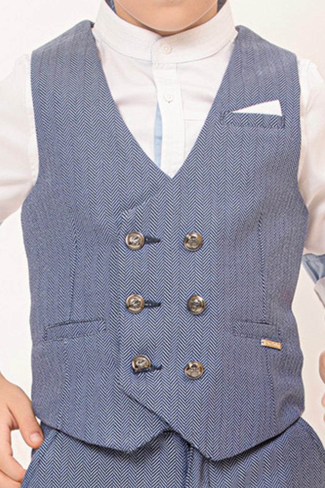 One Friday Azure Boys' Waistcoat - One Friday World