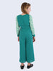 One Friday Kids Girls Green Basic Jumpsuit - One Friday World