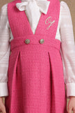 One Friday Girls Pink Boucle Dress