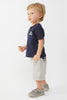 One Friday Baby Boys Navy Blue Mickey Printed Cotton T-Shirt