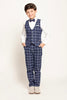 One Friday Navy Blue Checks Trouser - One Friday World