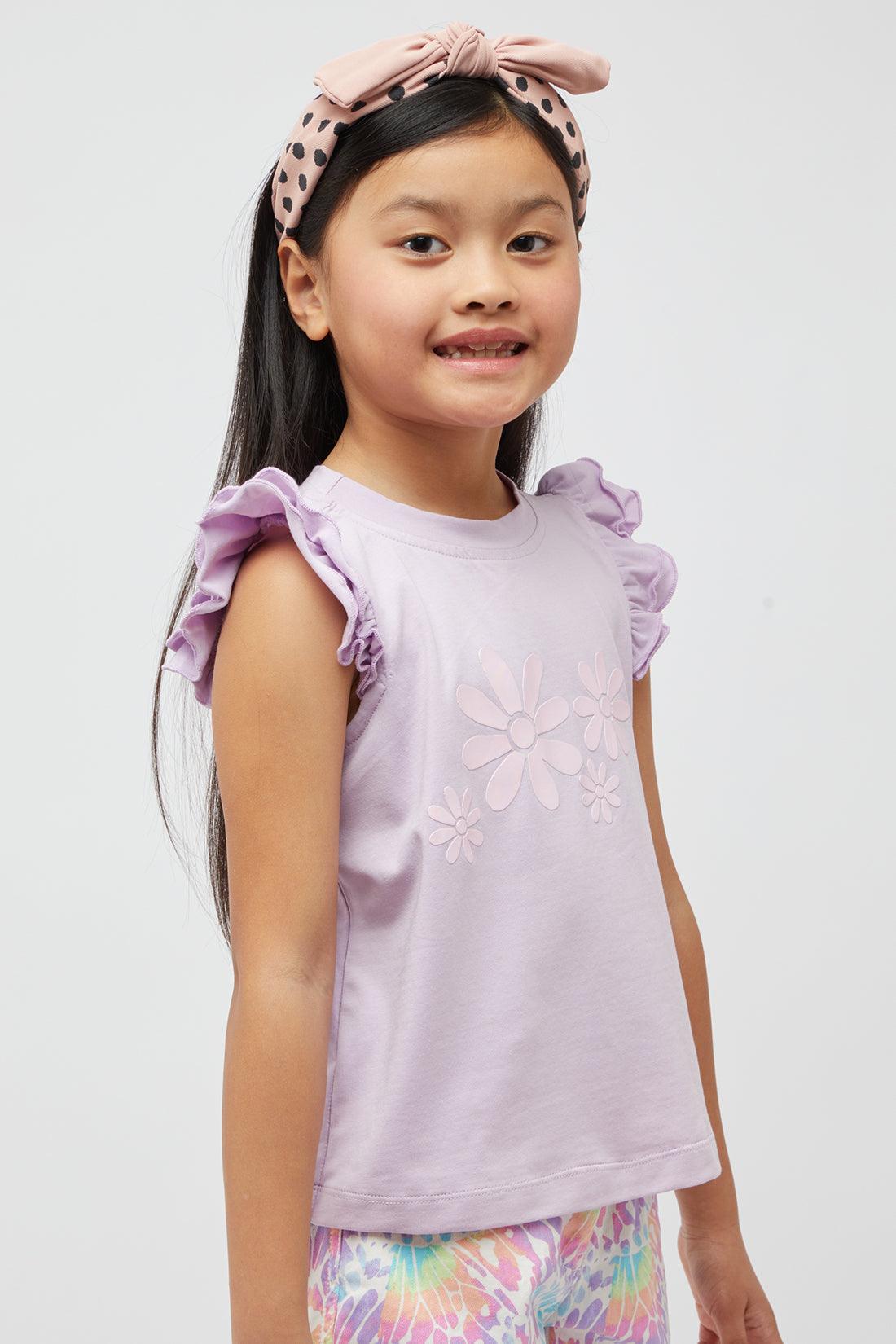 One Friday Lilac Flower Top - One Friday World