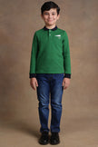 One Friday Kids Boys Green Solid T-shirt