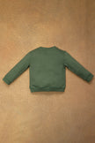 One Friday Baby Boys Olive Green Vehicle Printed Sweat Shirt