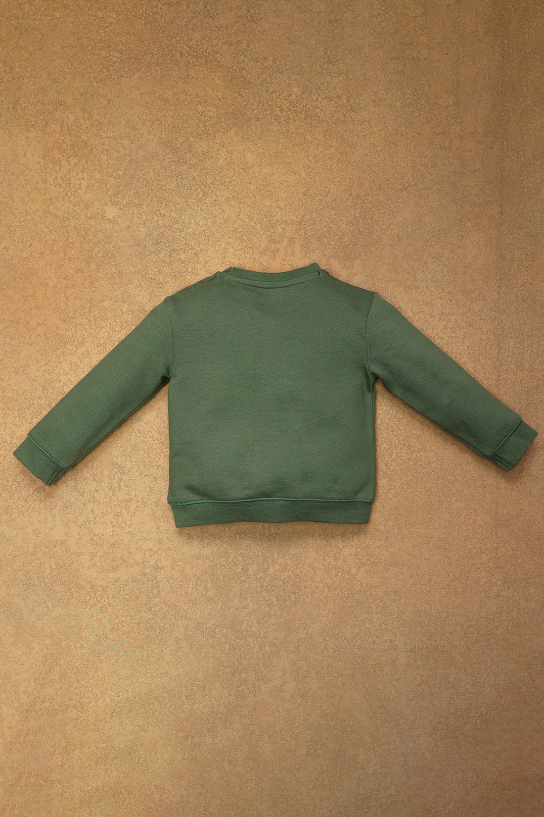 One Friday Baby Boys Olive Green Vehicle Printed Sweat Shirt