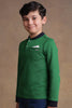 One Friday Kids Boys Green Solid T-shirt