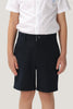 One Friday Kids Boys Navy Blue Stretchable Cotton Embroidered Shorts With Pockets - One Friday World