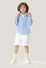 One Friday Kids Boys Off White Cotton Embroidered Shorts With Pockets - One Friday World