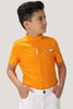 One Friday Kids Boys Orange Cotton Mandarin Collar Shirt - One Friday World