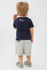 One Friday Baby Boys Navy Blue Mickey Printed Cotton T-Shirt