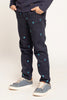 One Friday Kids Boys Navy Blue Alien Embroidered Trouser