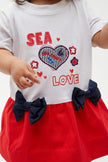 One Friday Baby Girls Red & White Embroidery Dress - One Friday World