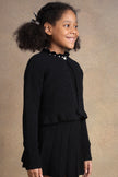 One Friday Girls Black Solid Cardigan