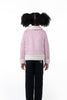 One Friday Kids Girls Shirt Collar Pink Jacket With Faux Fur Detail