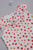 One Friday Baby Girls Off White Floral Printed Schiffly Cotton Dress With Bloomer - One Friday World