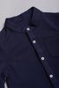 One Friday Baby Boys Navy Blue Full Sleeves Stretchable Knit Shirt With Embroidery - One Friday World