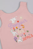 One Friday Baby Girls Pink Sleeveless Embroidered Dress - One Friday World