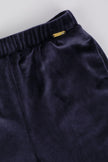 One Friday Kids Girls Navy Blue Solid Trouser - One Friday World