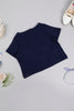 One Friday Kids Girls Navy Blue Solid Top