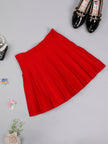 One Friday Red Solid Skirt