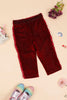 One Friday Kids Girls Burgundy Solid Trouser - One Friday World